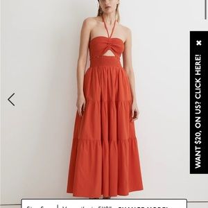 Madewell 2 piece Modular Halter Midi Dress